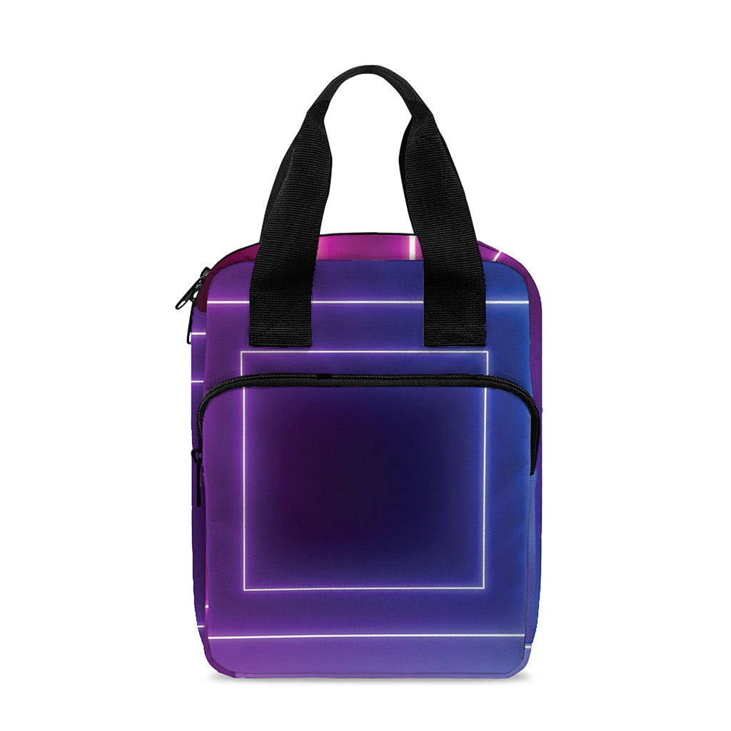 Pink And Teal Tunnel Lights Print Bible Tote Bag