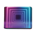Pink And Teal Tunnel Lights Print Bifold Wallet