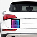 Pink And Teal Tunnel Lights Print Car Sticker