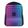 Pink And Teal Tunnel Lights Print Casual Backpack