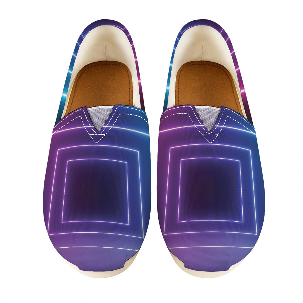 Pink And Teal Tunnel Lights Print Casual Shoes