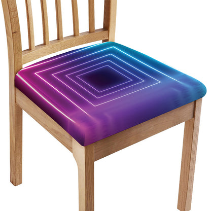 Pink And Teal Tunnel Lights Print Chair Cushion Cover