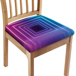 Pink And Teal Tunnel Lights Print Chair Cushion Cover