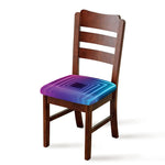 Pink And Teal Tunnel Lights Print Chair Cushion Cover