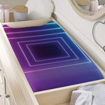 Pink And Teal Tunnel Lights Print Changing Pad Cover