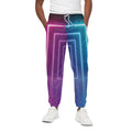 Pink And Teal Tunnel Lights Print Cotton Sweatpants