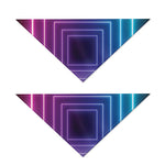 Pink And Teal Tunnel Lights Print Dog Bandana
