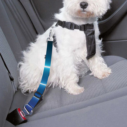 Pink And Teal Tunnel Lights Print Dog Seat Belt
