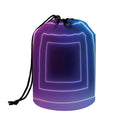 Pink And Teal Tunnel Lights Print Drawstring Makeup Bag