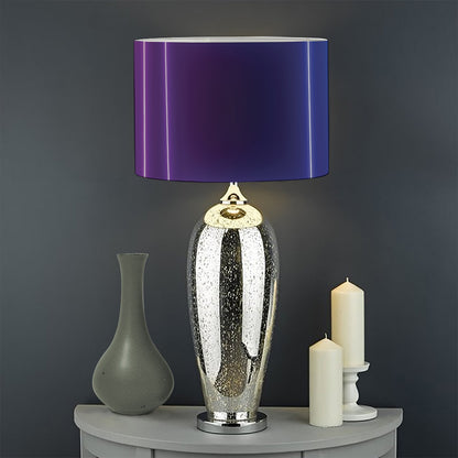 Pink And Teal Tunnel Lights Print Drum Lamp Shade