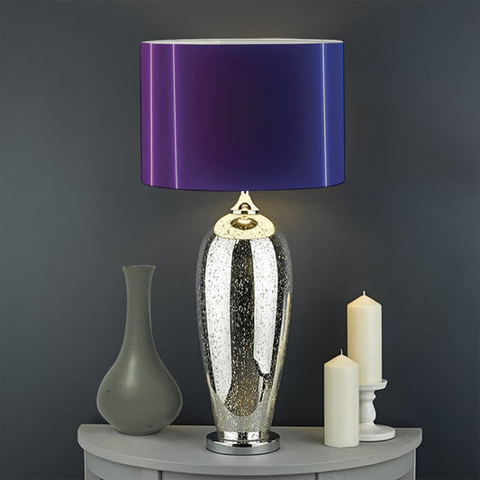 Pink And Teal Tunnel Lights Print Drum Lamp Shade