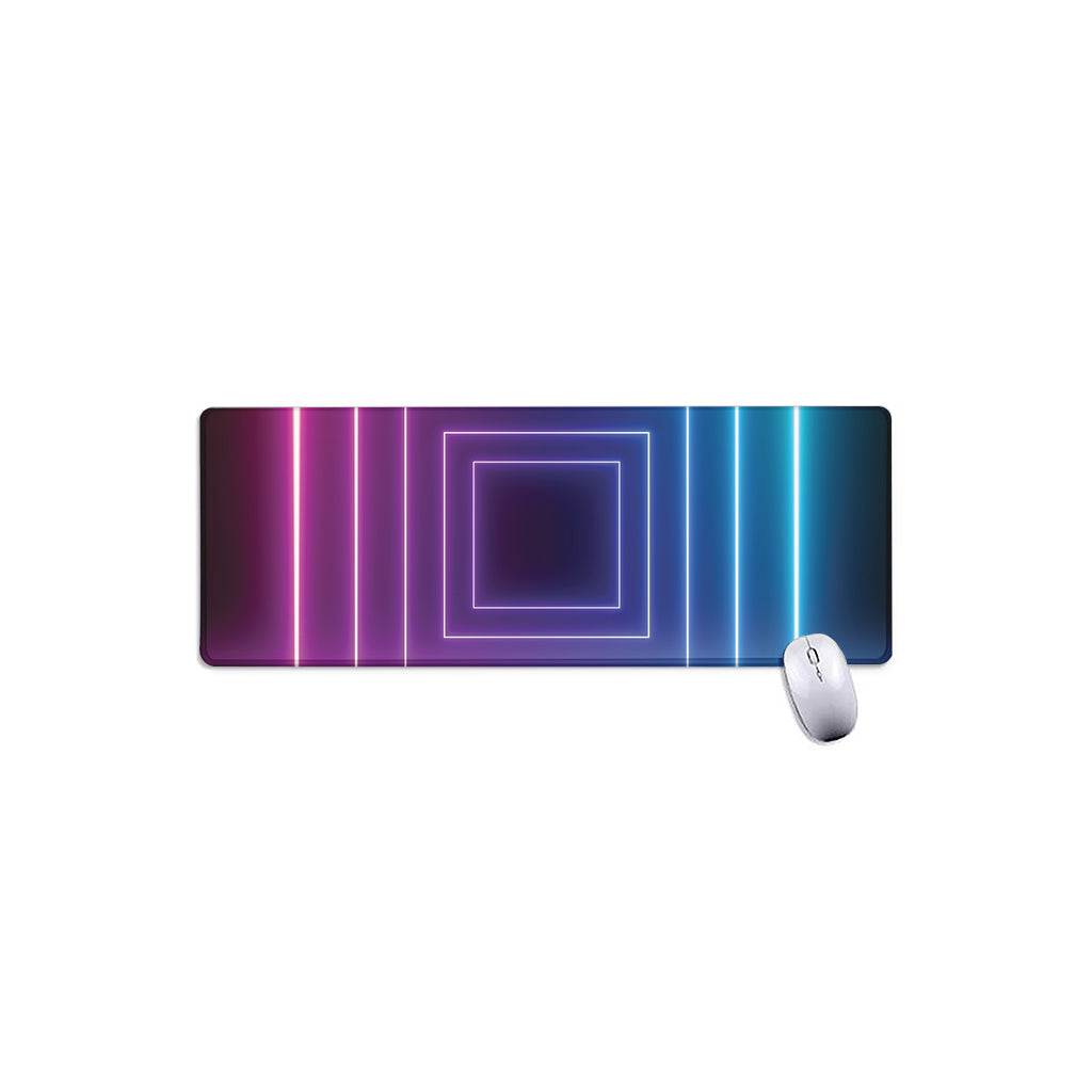 Pink And Teal Tunnel Lights Print Extended Mouse Pad