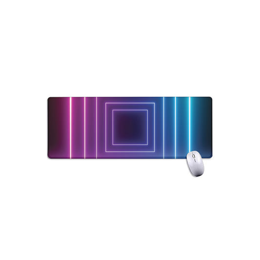 Pink And Teal Tunnel Lights Print Extended Mouse Pad