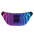 Pink And Teal Tunnel Lights Print Fanny Pack