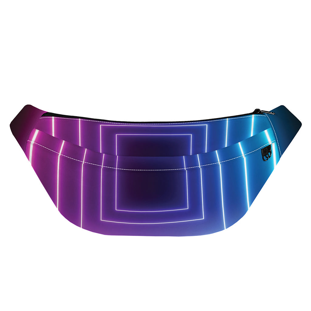 Pink And Teal Tunnel Lights Print Fanny Pack