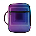 Pink And Teal Tunnel Lights Print Front Pocket Bible Bag