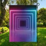 Pink And Teal Tunnel Lights Print Garden Flag