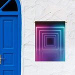 Pink And Teal Tunnel Lights Print Garden Flag