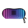 Pink And Teal Tunnel Lights Print Glasses Case