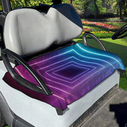 Pink And Teal Tunnel Lights Print Golf Cart Seat Cover