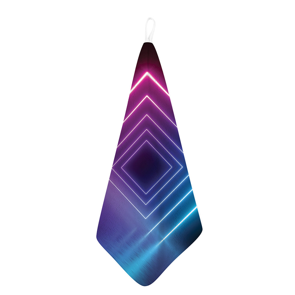 Pink And Teal Tunnel Lights Print Hand Towel
