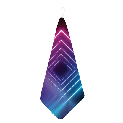 Pink And Teal Tunnel Lights Print Hand Towel