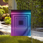 Pink And Teal Tunnel Lights Print House Flag