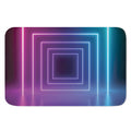 Pink And Teal Tunnel Lights Print Indoor Door Mat