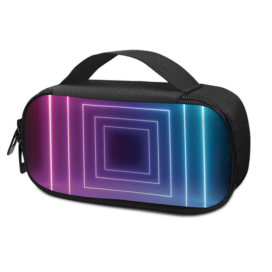 Pink And Teal Tunnel Lights Print Insulin Cooler Travel Case