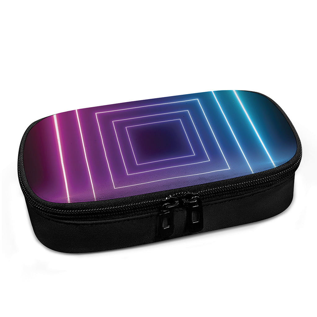 Pink And Teal Tunnel Lights Print Insulin Cooler Travel Case