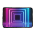 Pink And Teal Tunnel Lights Print Kitchen Mat