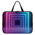 Pink And Teal Tunnel Lights Print Laptop Sleeve With Handle