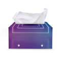 Pink And Teal Tunnel Lights Print Leather Tissue Box Cover
