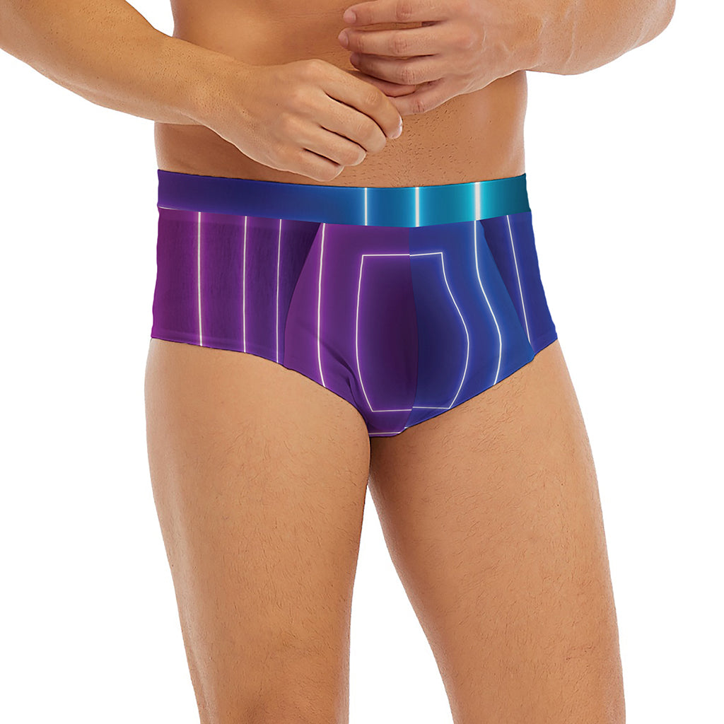 Pink And Teal Tunnel Lights Print Men's Briefs