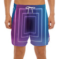Pink And Teal Tunnel Lights Print Men's Split Running Shorts