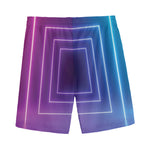 Pink And Teal Tunnel Lights Print Men's Sports Shorts