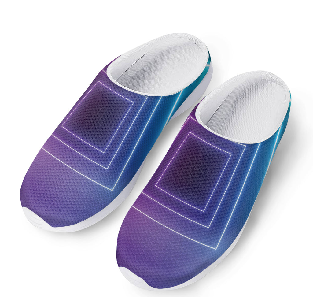 Pink And Teal Tunnel Lights Print Mesh Casual Shoes