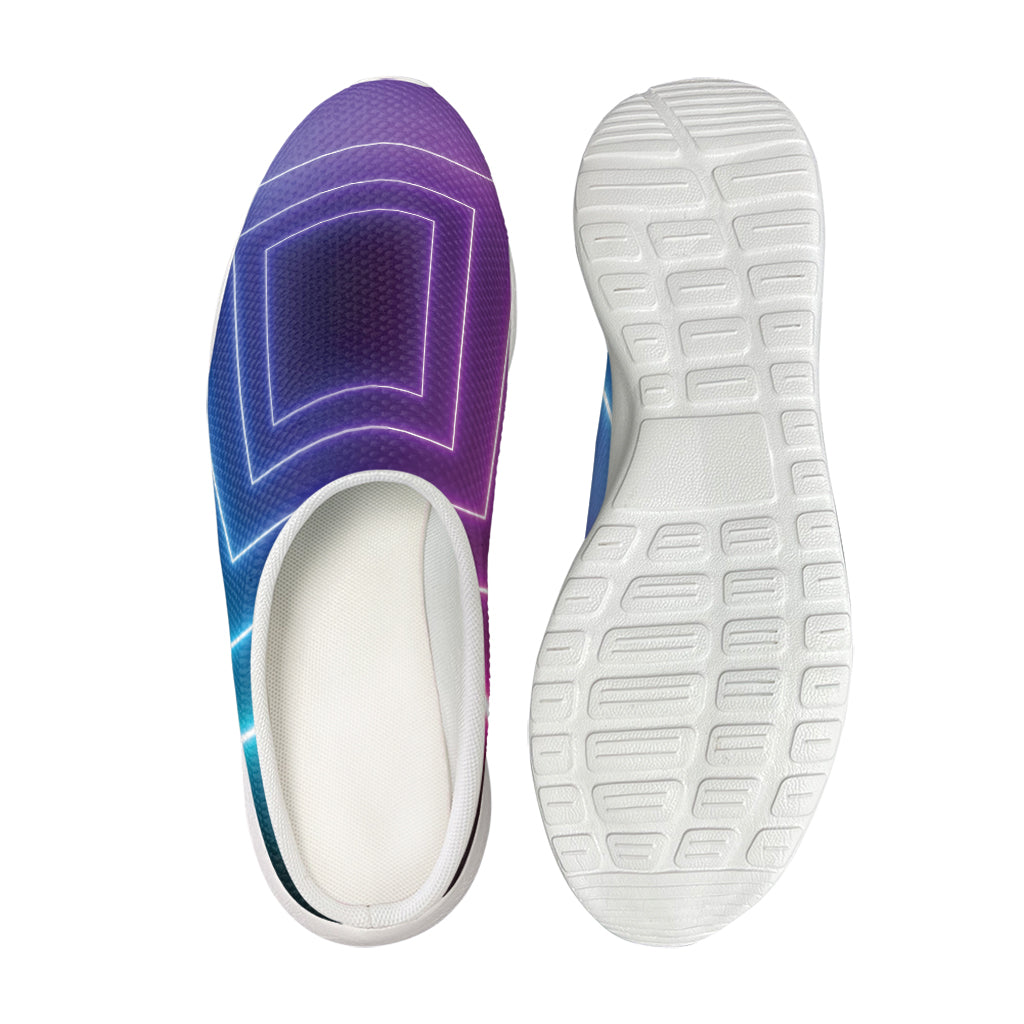 Pink And Teal Tunnel Lights Print Mesh Casual Shoes
