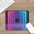 Pink And Teal Tunnel Lights Print Mouse Pad
