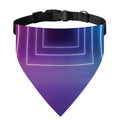 Pink And Teal Tunnel Lights Print Over The Collar Dog Bandana