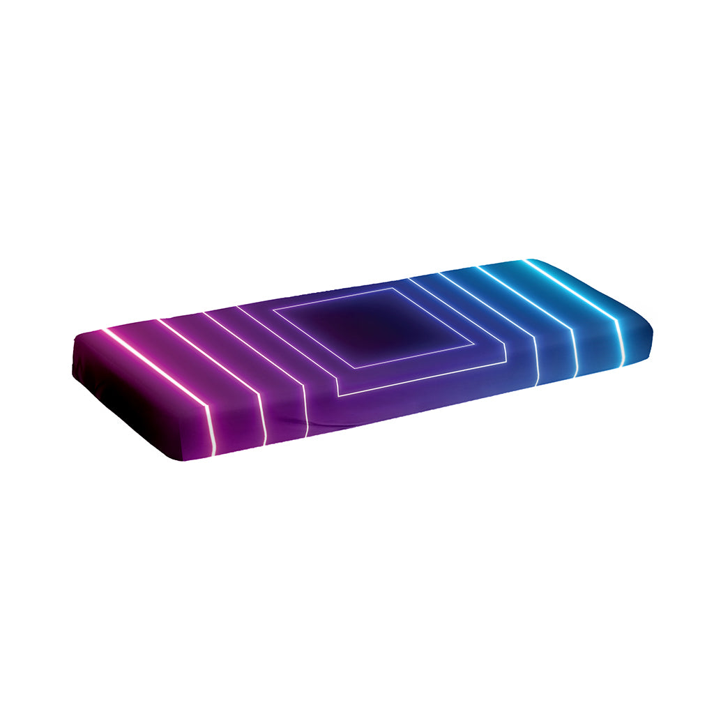 Pink And Teal Tunnel Lights Print Piano Keyboard Cover