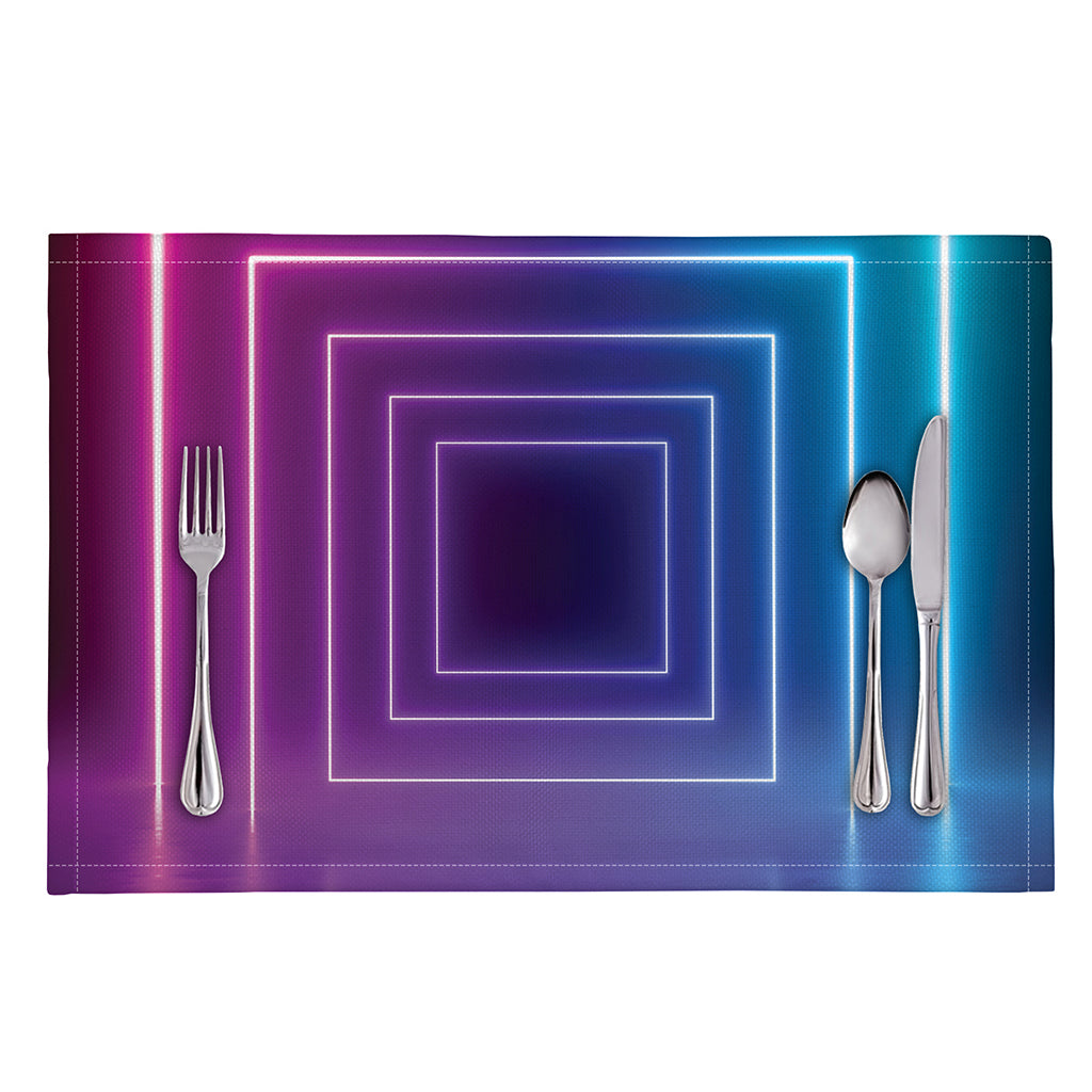 Pink And Teal Tunnel Lights Print Placemat