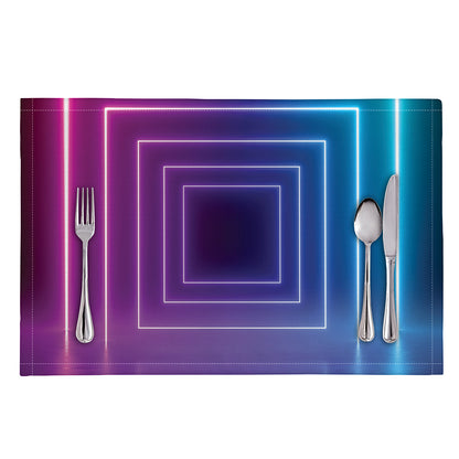 Pink And Teal Tunnel Lights Print Placemat