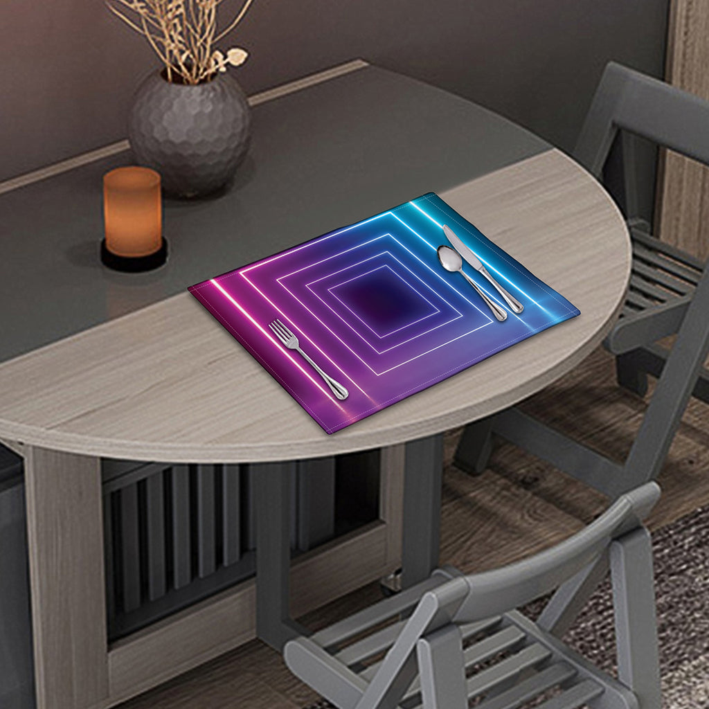 Pink And Teal Tunnel Lights Print Placemat