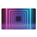 Pink And Teal Tunnel Lights Print Polyester Doormat