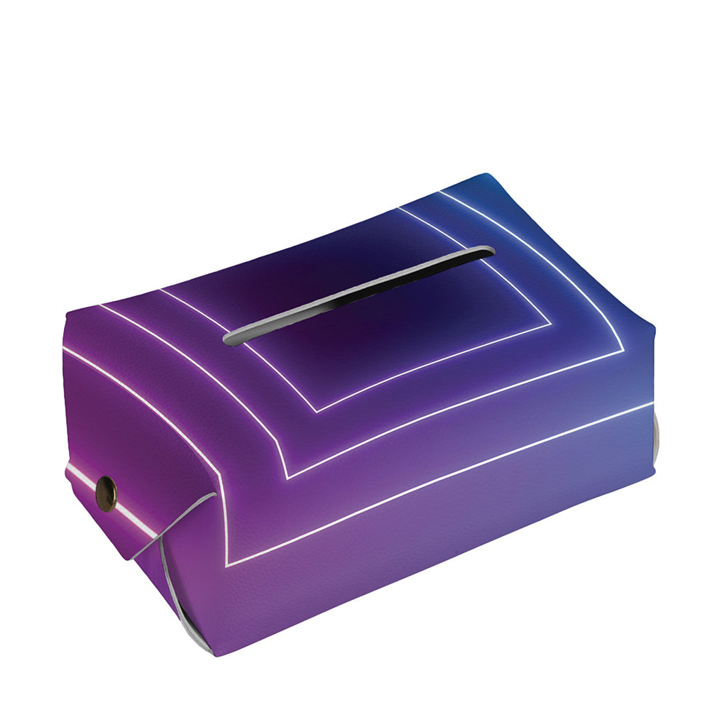 Pink And Teal Tunnel Lights Print Rectangle Tissue Box Cover