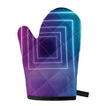 Pink And Teal Tunnel Lights Print Single Oven Mitt