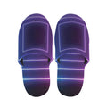 Pink And Teal Tunnel Lights Print Slippers