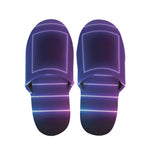 Pink And Teal Tunnel Lights Print Slippers