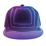 Pink And Teal Tunnel Lights Print Snapback Cap